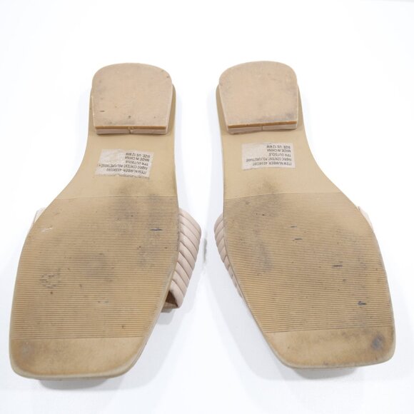 Torrid Tan Faux Leather Flat Slide Sandals - 12 Extra Wide WW - Picture 7 of 7